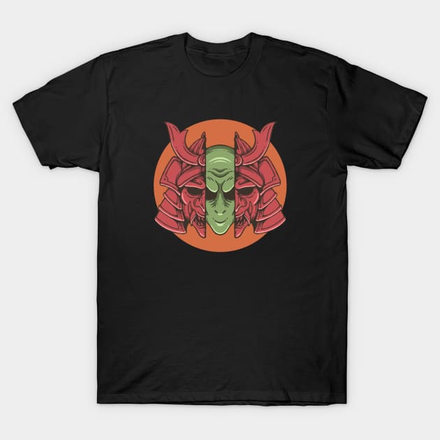 Alien Shogun Japanese T-Shirt T-Shirt by LukmannHak